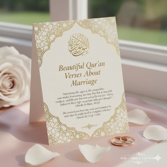 Beautiful Qur’an Verses About Marriage for Cards & Captions