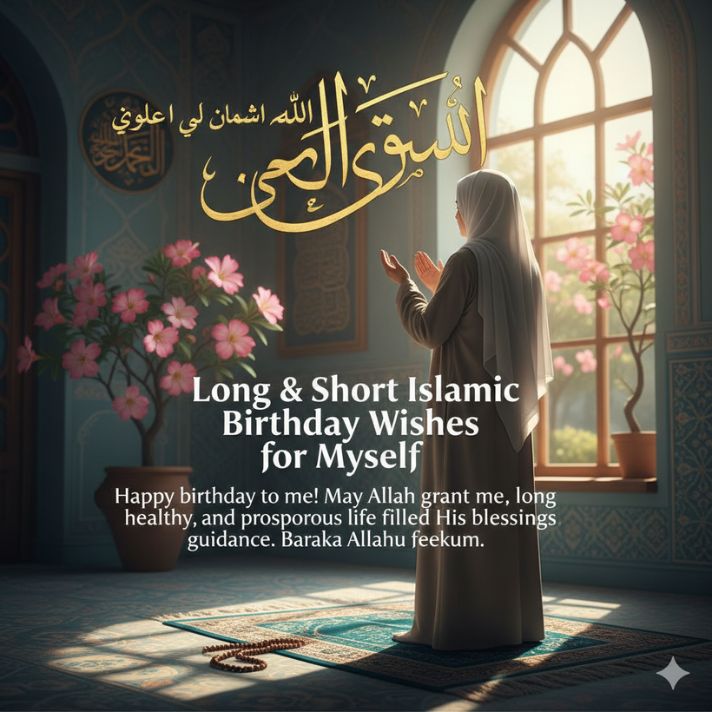 Long & Short Islamic Birthday Wishes for Myself