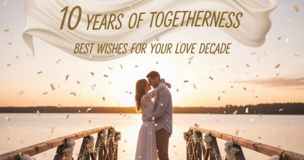 10 years of togetherness best wishes for your love decade