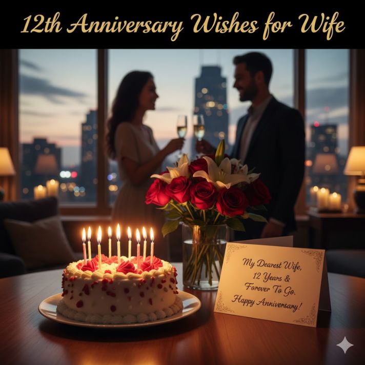12th Anniversary Wishes for Wife
