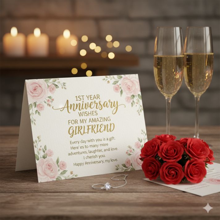 1st Year Anniversary Wishes for Girlfriend
