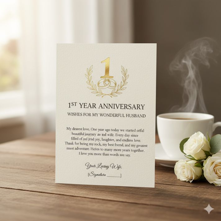 1st Year Anniversary Wishes for Husband
