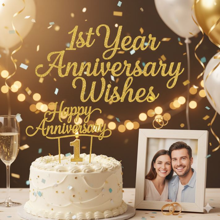 1st Year Anniversary Wishes
