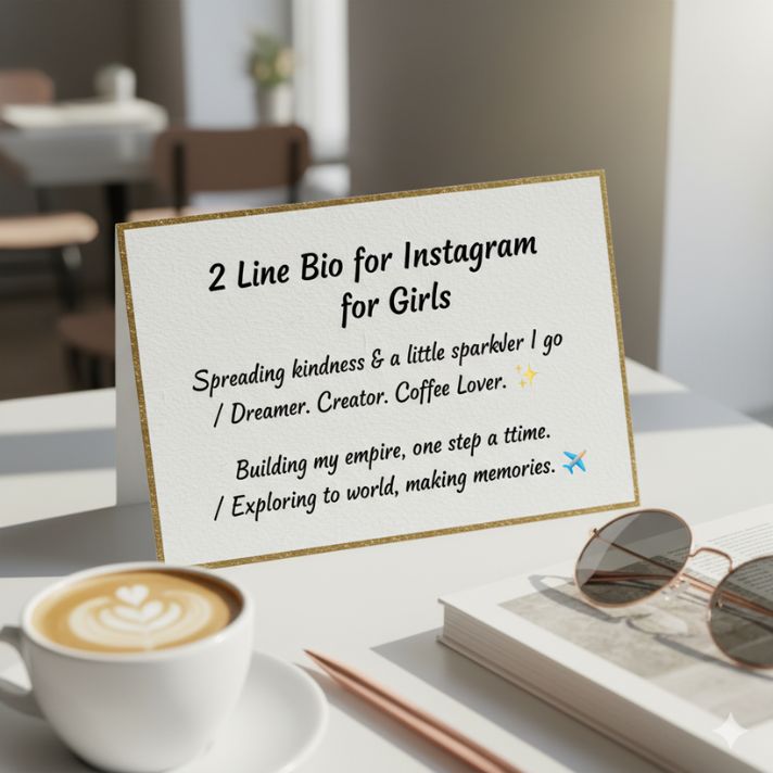2 Line Bio for Instagram for Girls
