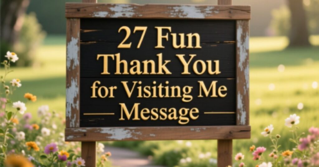 27 Fun Thank You for Visiting Me Message Examples
