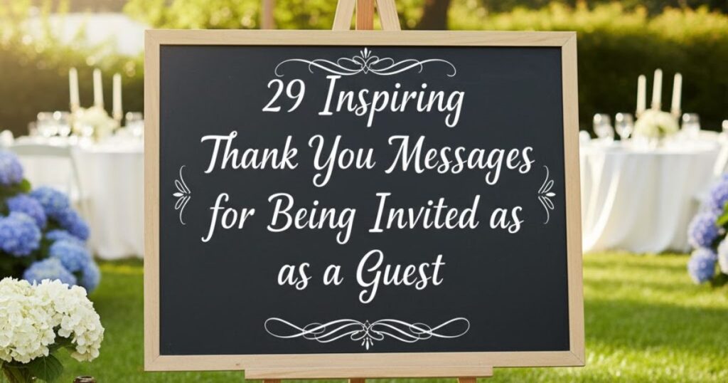 29 Inspiring Thank You Messages for Being Invited as a Guest