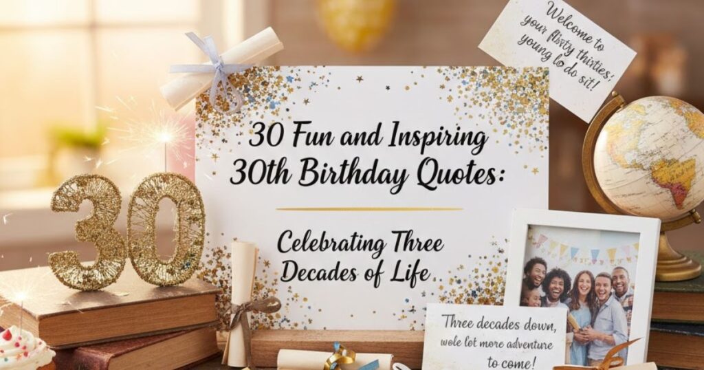 30 Fun and Inspiring 30th Birthday Quotes: Celebrating Three Decades of Life