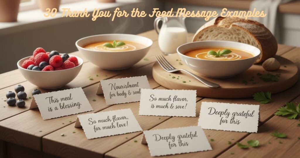30 Thank You for the Food Message Examples