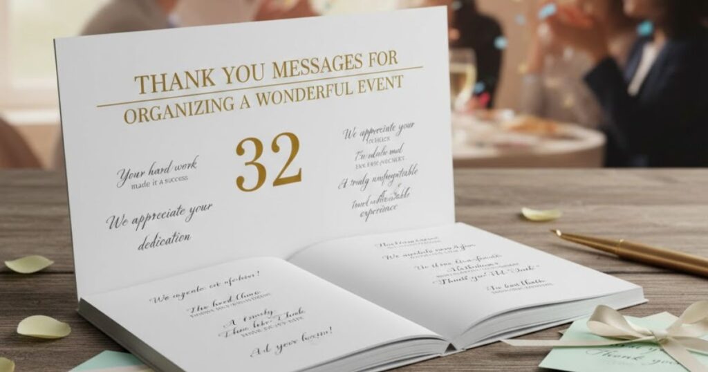 32 Thank You Messages for Organizing a Wonderful Event