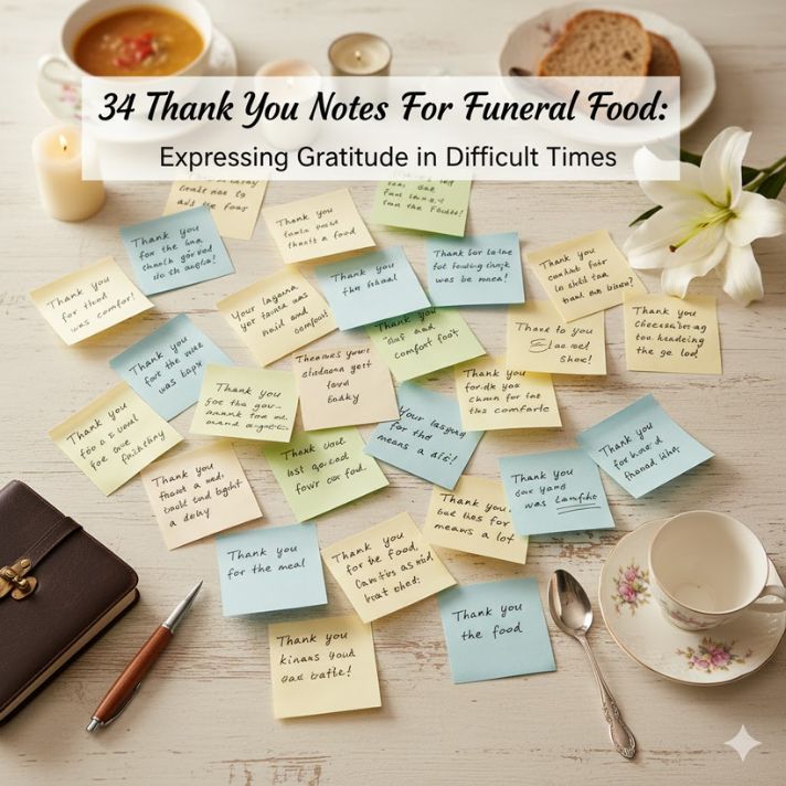 34 Thank You Notes For Funeral Food: Expressing Gratitude in Difficult Times