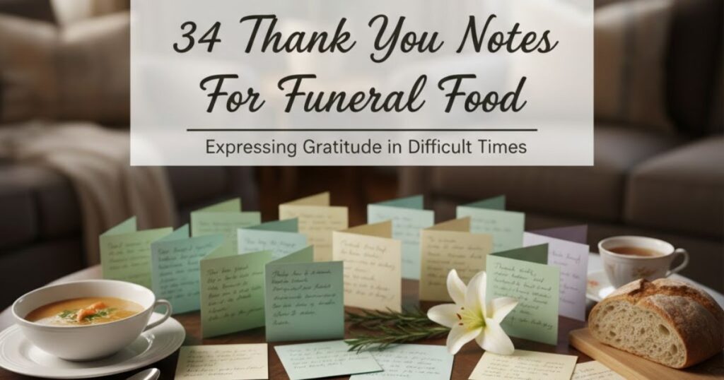 34 Thank You Notes For Funeral Food: Expressing Gratitude in Difficult Times
