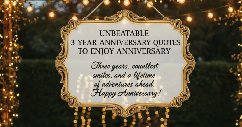 350+ Unbeatable 3 Year Anniversary Quotes to Enjoy Anniversary