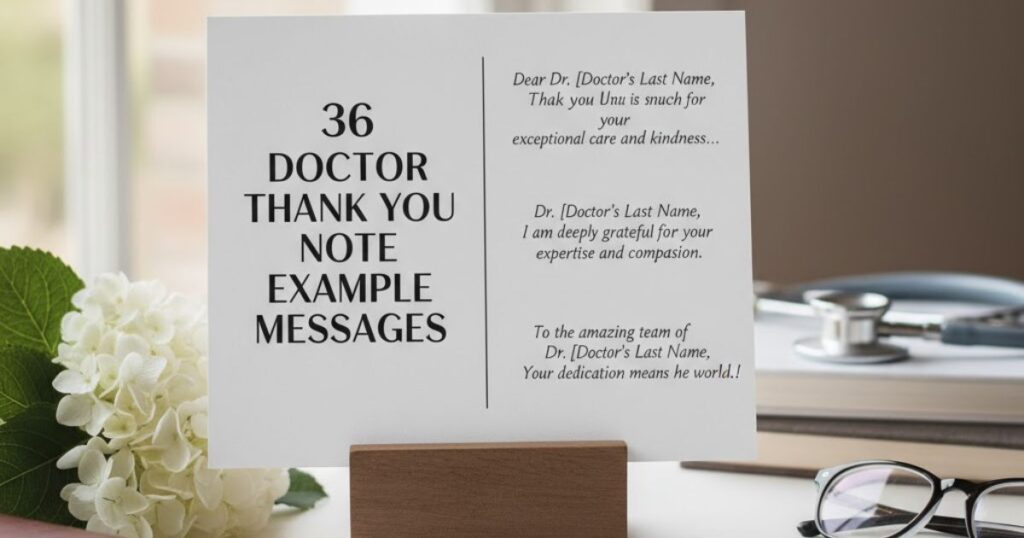 36 Doctor Thank You Note Example Messages