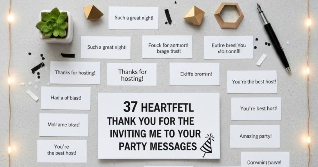 37 Heartfelt Thank You for Inviting Me to Your Party Messages