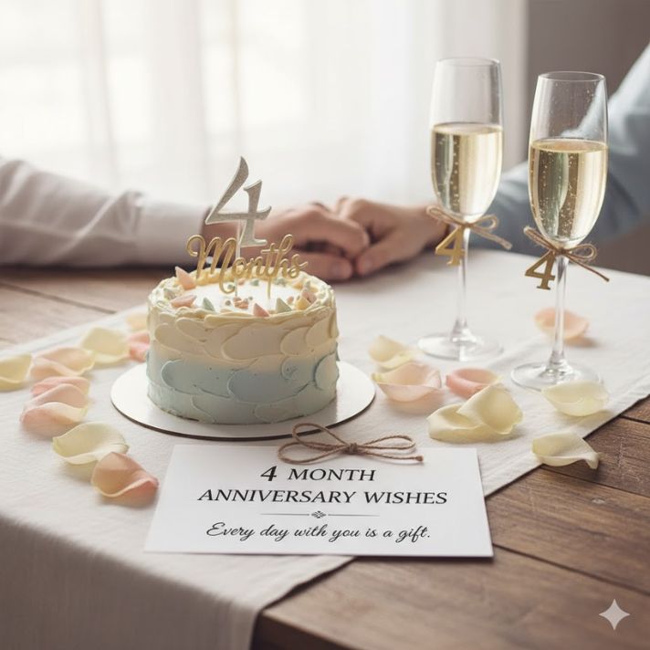 4 Month Anniversary Wishes
