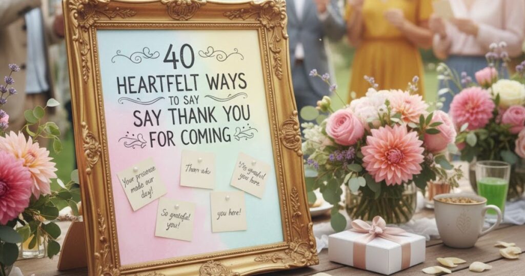 40 Heartfelt Ways to Say Thank You for Coming