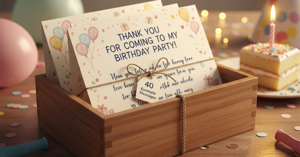 40 Thank You for Coming to My Birthday Party Example Messages