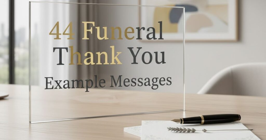 44 Funeral Thank You Example Messages