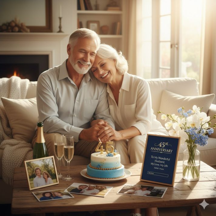 45th Anniversary Wishes for Husband