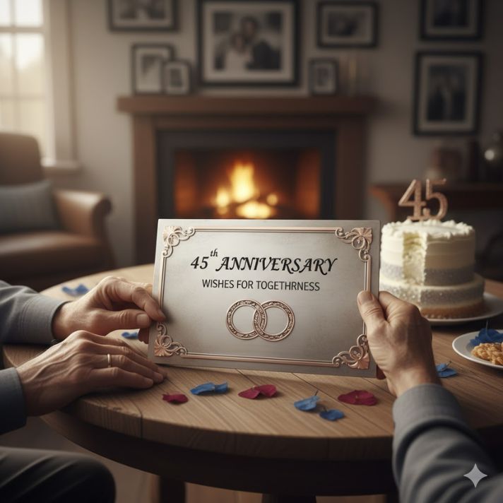 45th Anniversary Wishes for Togetherness