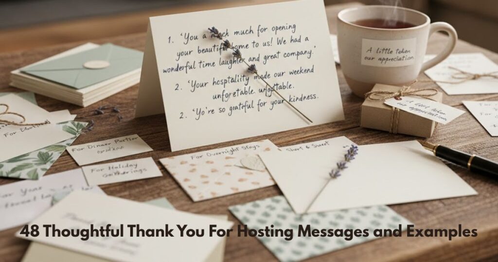 48 Thoughtful Thank You For Hosting Messages and Examples