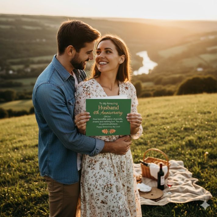 4th Wedding Anniversary Wishes for Husband

