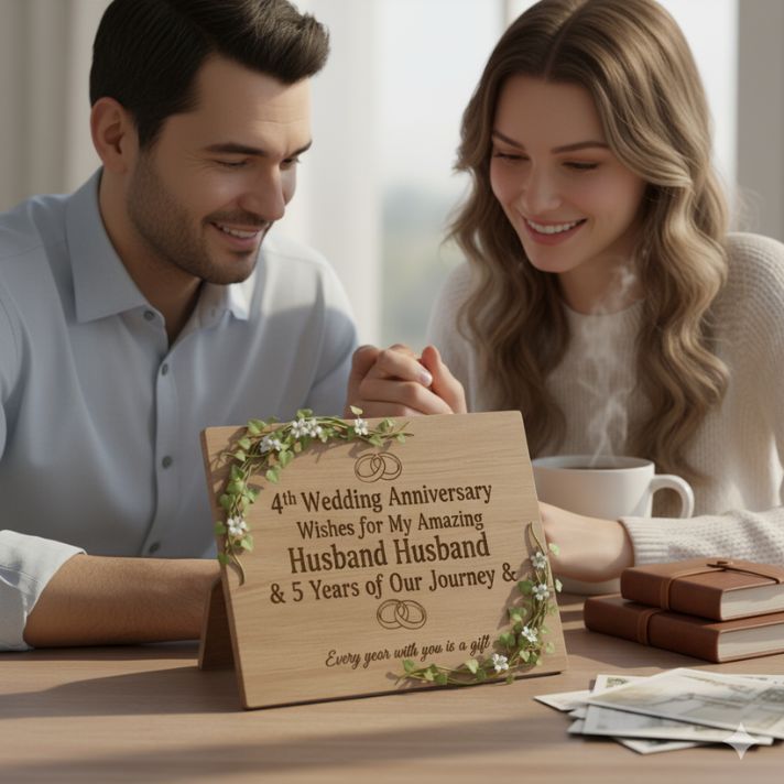 4th Wedding Anniversary Wishes for Husband & 5 Year