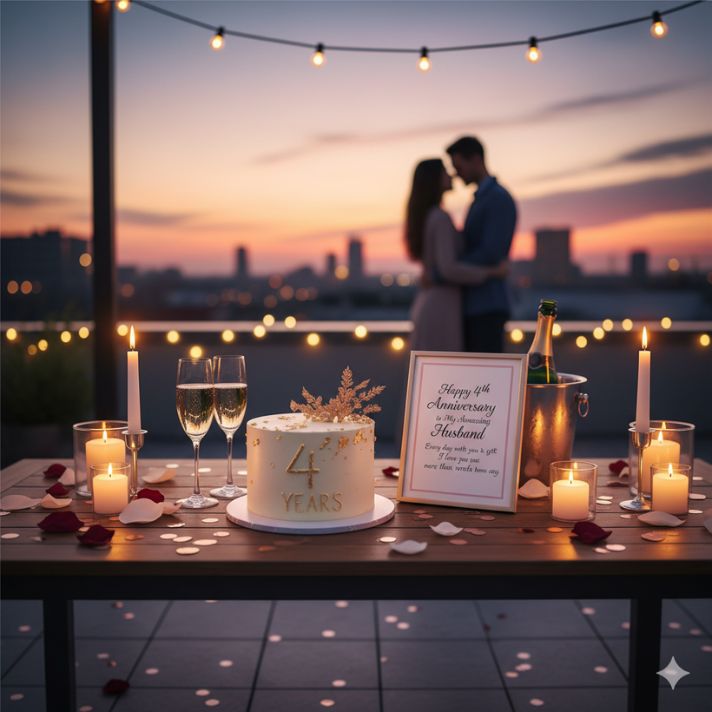 4th wedding anniversary wishes for husband
