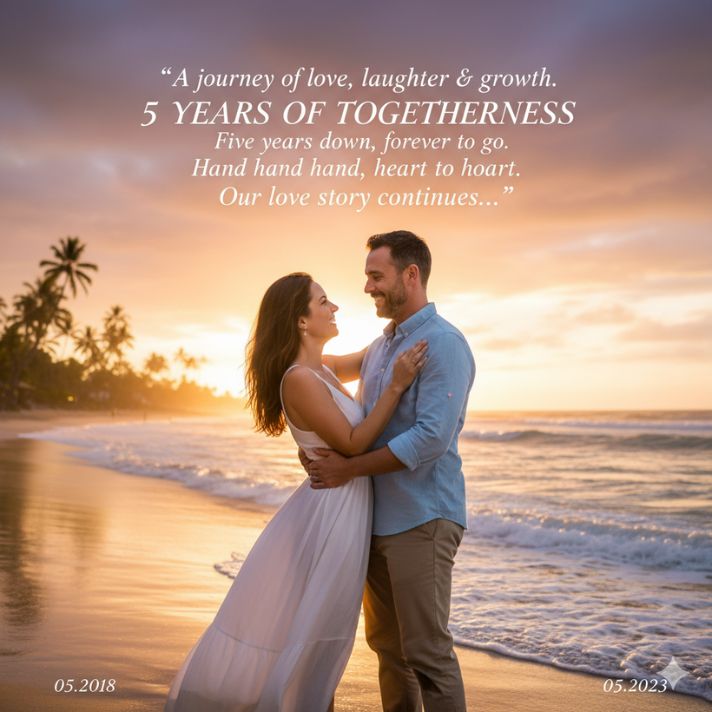 5 Years of Togetherness Quotes