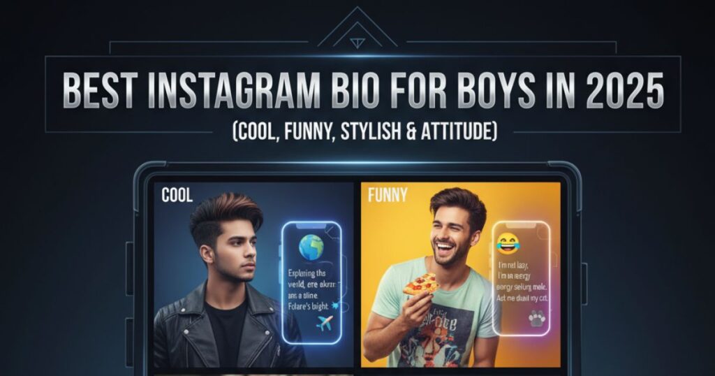 Best Instagram Bio for Boys in 2025 (Cool, Funny, Stylish & Attitude)