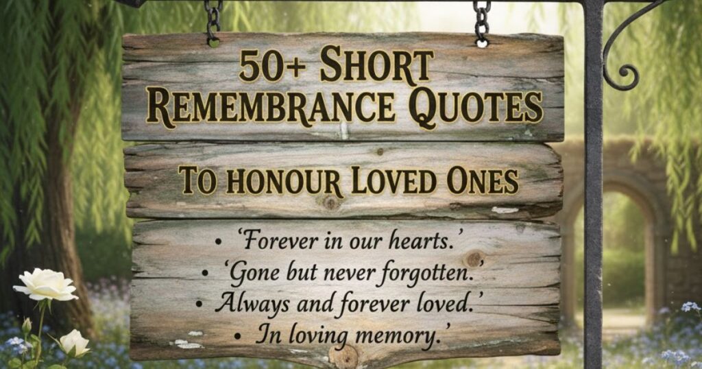 50+ Short Remembrance Quotes to Honour Loved Ones