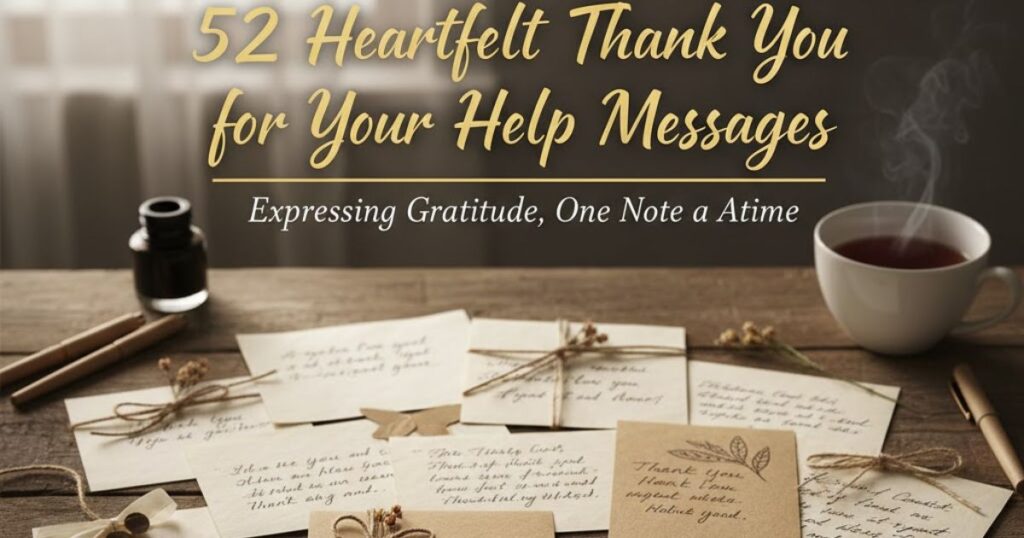 52 Heartfelt Thank You for Your Help Messages