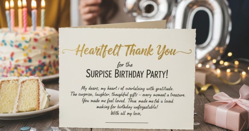 52 Heartfelt Thank You Messages for Surprise Birthday Party