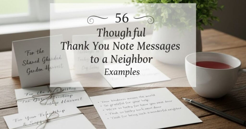 56 Thoughtful Thank You Note Messages to a Neighbor Examples
