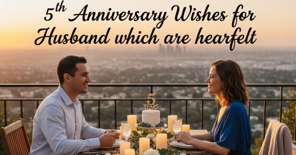 5th Anniversary Wishes for Husband which are heartfelt