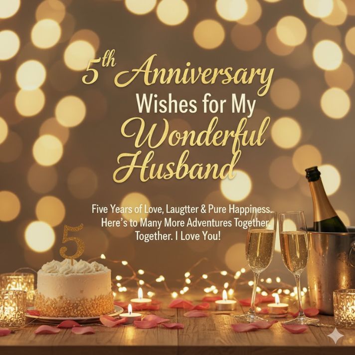 5th Anniversary Wishes for Husband
