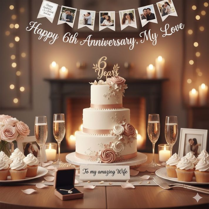 6th Anniversary Wishes for Wife