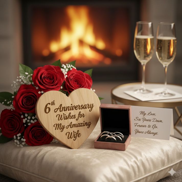 6th Anniversary Wishes for Wife