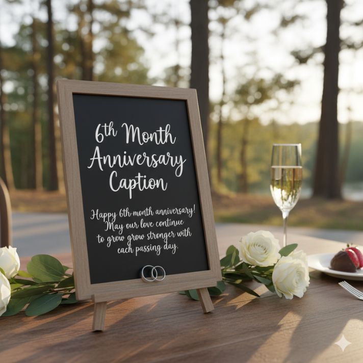 6th Month Anniversary Caption