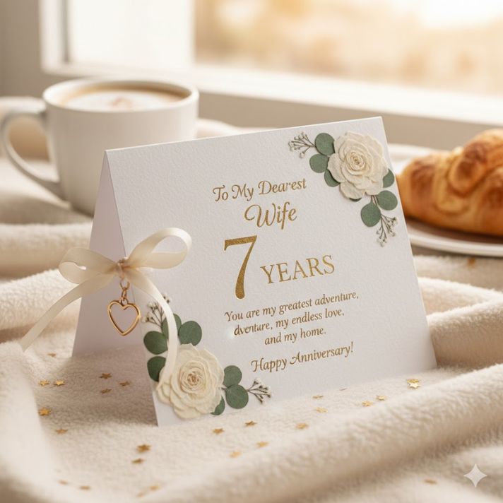7th Year Anniversary Wishes for Wife