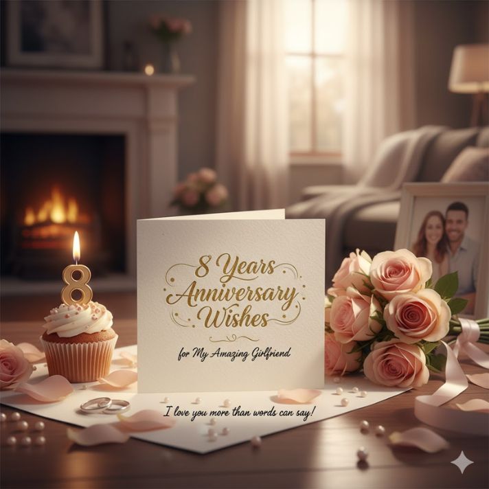 8 Years Anniversary Wishes for Girlfriend
