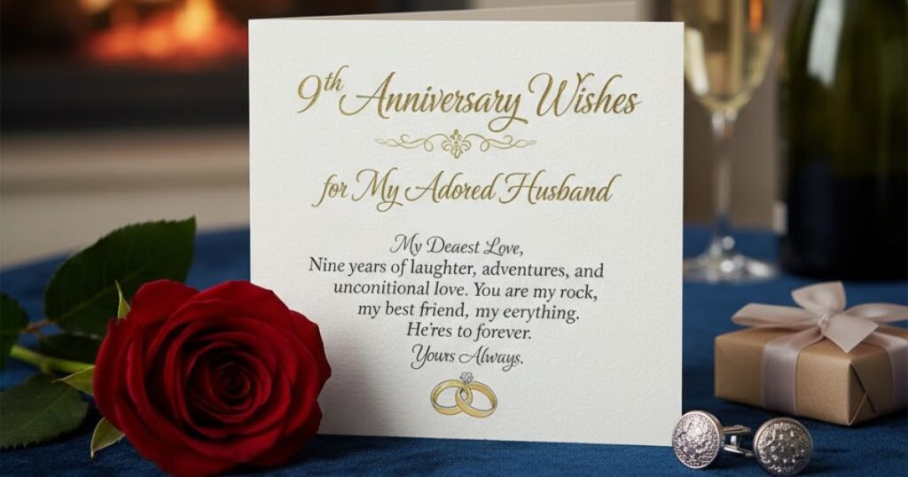 9th Anniversary Wishes for Husband to Adore