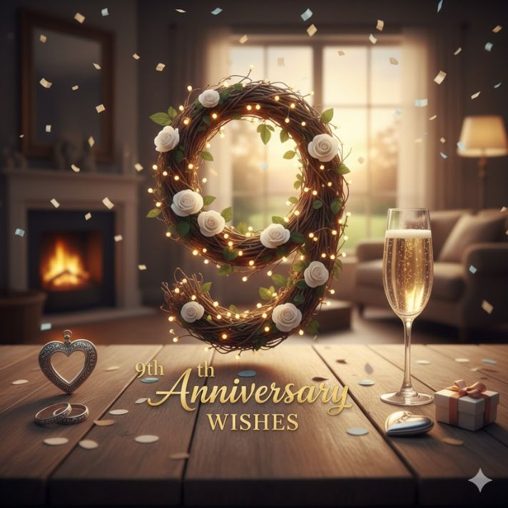 9th Anniversary Wishes
