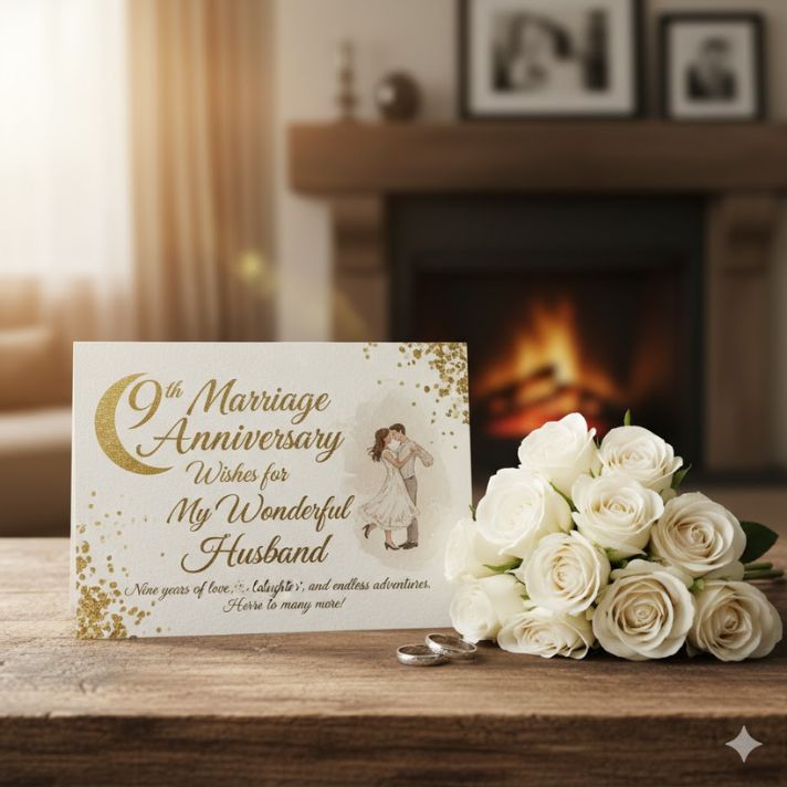 9th Marriage Anniversary Wishes for Husband