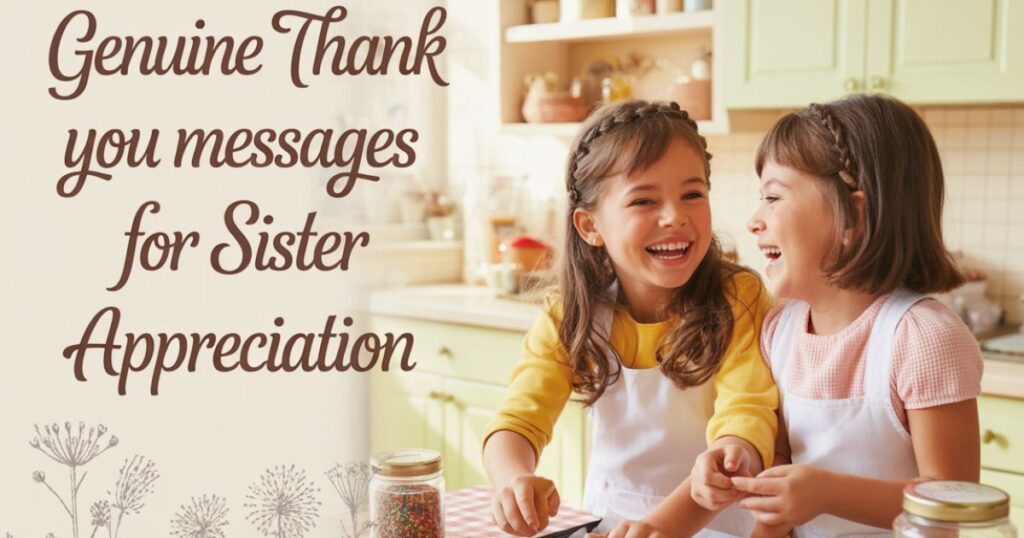 38 Genuine Thank You Messages for Sister Appreciation