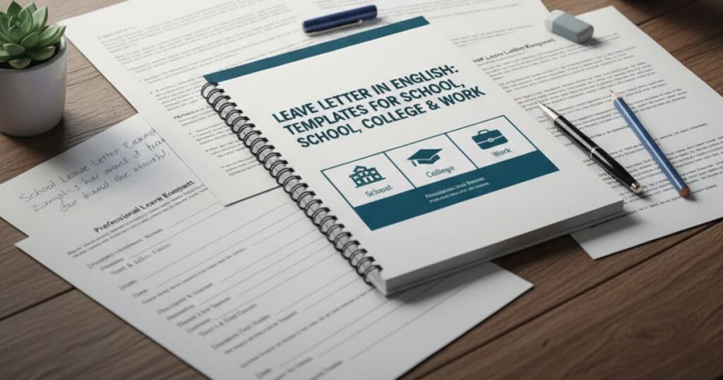 Leave Letter in English: Templates for School, College & Work