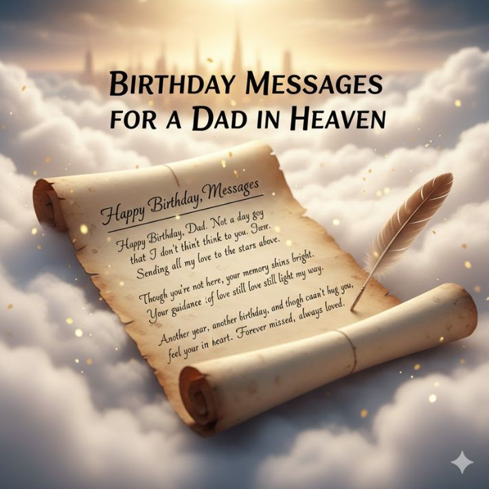 Birthday Messages for a Dad in Heaven
