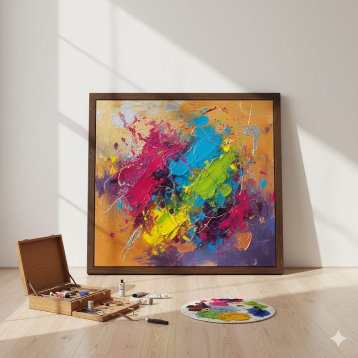 Cotton Stretched Canvas Painting
