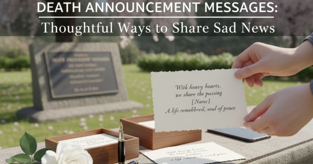 Death Announcement Messages: Thoughtful Ways to Share Sad News