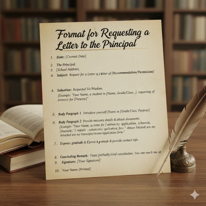 Format of Requesting a Letter to the Principal